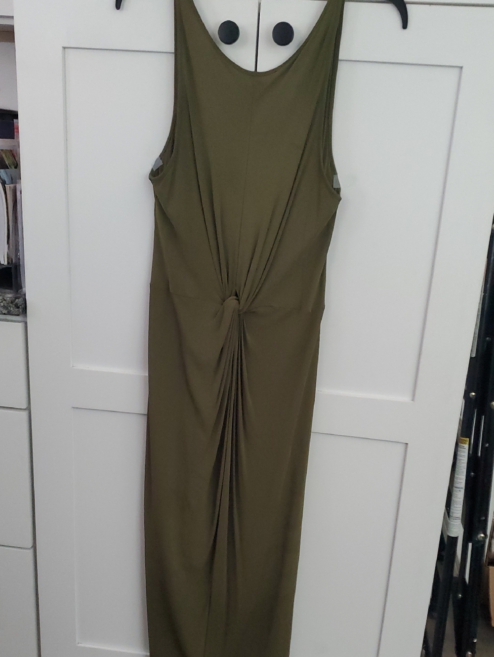 HD in Paris Olive Green Ribbed-Trim Top